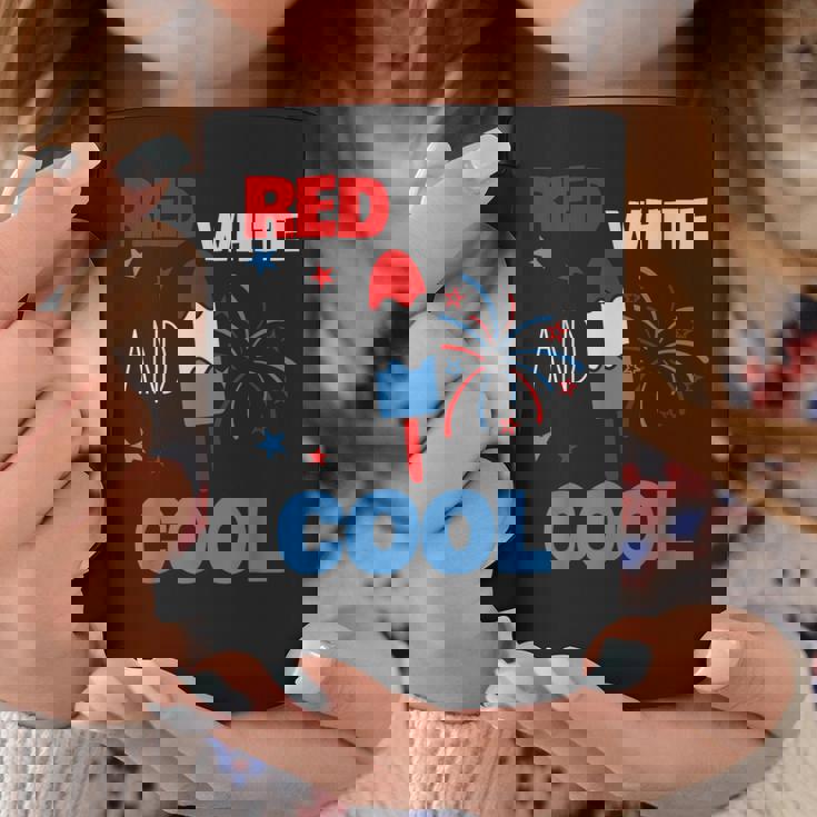 レッド ホワイト クールなアメリカ国旗 アイスキャンディー 面白い 7月4日 コーヒーマグ 面白い贈り物