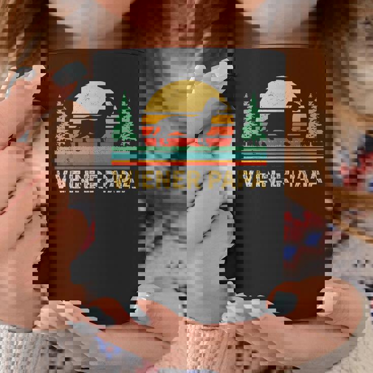 レトロ ワイナー 犬 パパ ギフト ヴィンテージ 犬 ダックスフンド ダックスフンド ダックス ドクシー コーヒーマグ 面白い贈り物