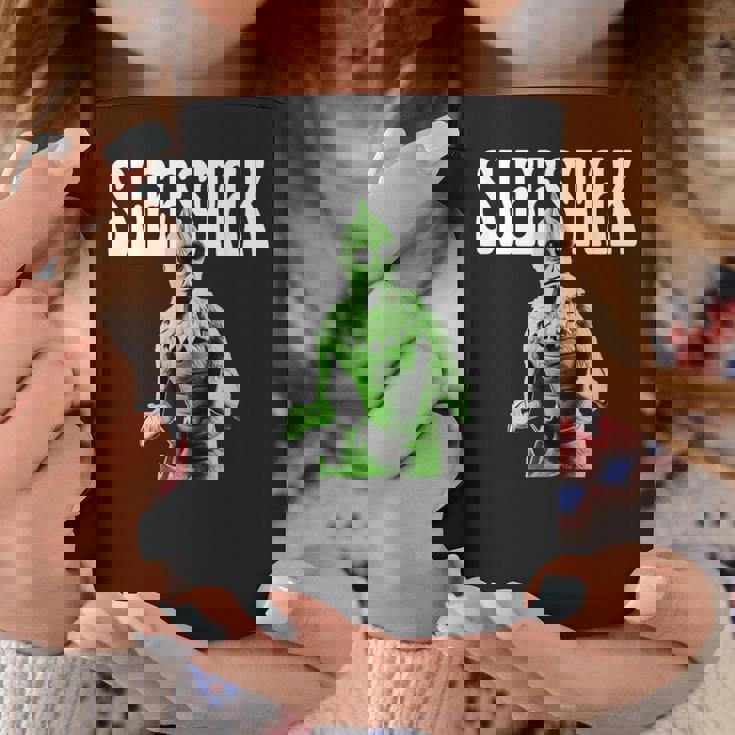 レトロなスリースタック爬虫類エイリアンのグラフィック。 コーヒーマグ 面白い贈り物