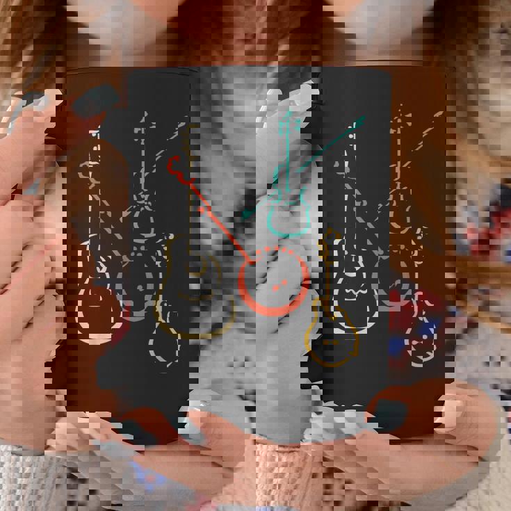 レトロなブルーグラス、ギター、バンジョー、フィドル、マンドリン コーヒーマグ 面白い贈り物