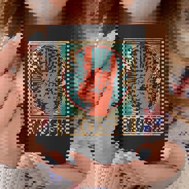 レトロなヴィンテージサインオブザホーンモッシュヘビーロックミュージック コーヒーマグ 面白い贈り物