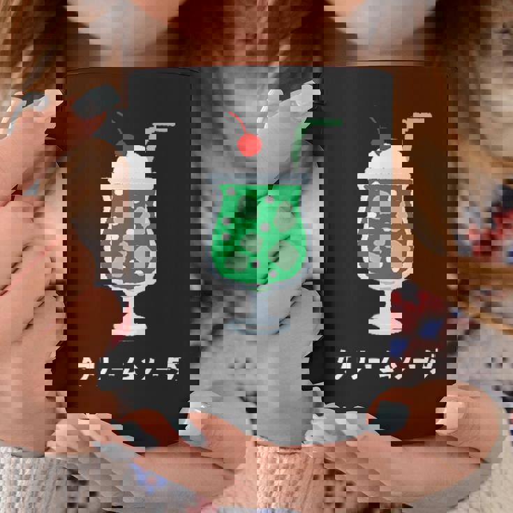 レトロジャパニーズグリーンクリームソーダジュースドリンクジャパン 70年代 80年代 コーヒーマグ 面白い贈り物