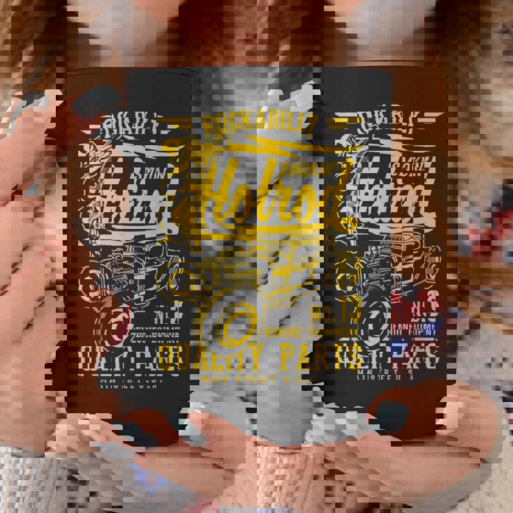レトロヴィンテージスタイルのホットロッドロカビリーアンティーク調デザイン。 コーヒーマグ 面白い贈り物
