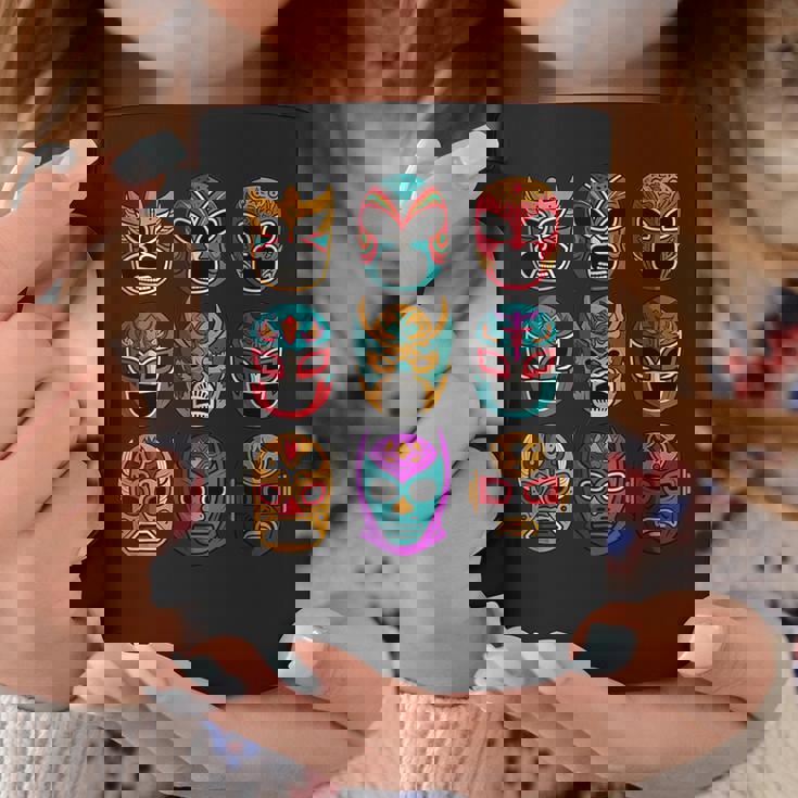 レトロ・ルチャ・リブレ フリースタイル・レスリング・ファイター コーヒーマグ 面白い贈り物