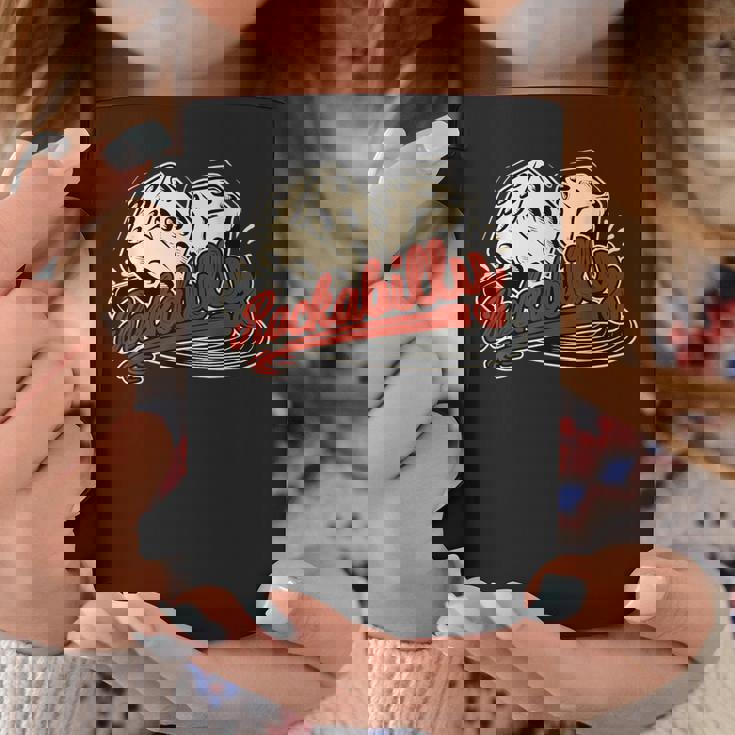 ロカビリーロックミュージックレトロキューブビニール1950sロッカー コーヒーマグ 面白い贈り物