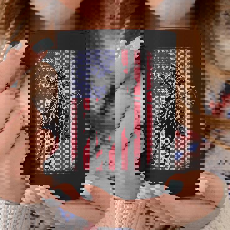 ロデオ 馬 アメリカ国旗 アメリカ カントリー カウボーイ ウェスタン コーヒーマグ 面白い贈り物