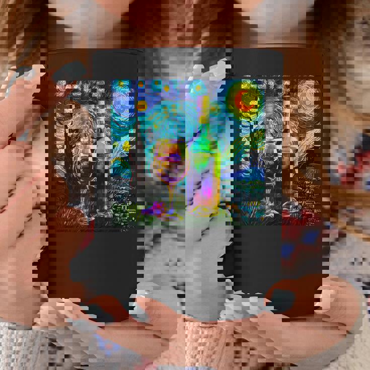 ワイン 酒 面白いtシャツ ゴッホ 星月夜 飲み おもしろ 飲み会 のんべえ メンズ 居酒屋 ネタ コーヒーマグ 面白い贈り物