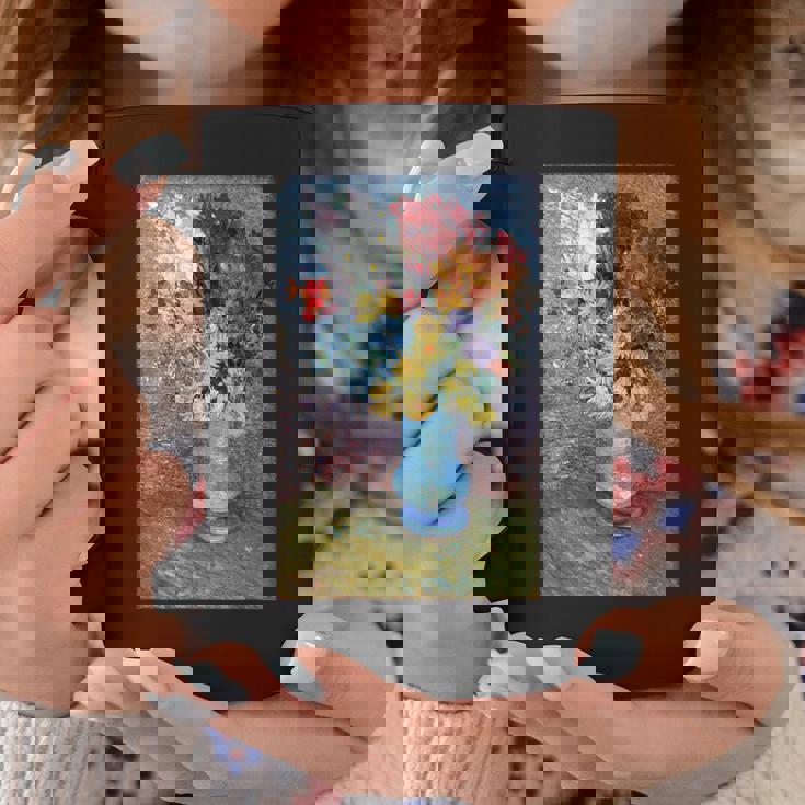 ヴィンセント・ヴァン・ゴッホの花 青い花瓶のヴィンテージ 美術品 コーヒーマグ 面白い贈り物