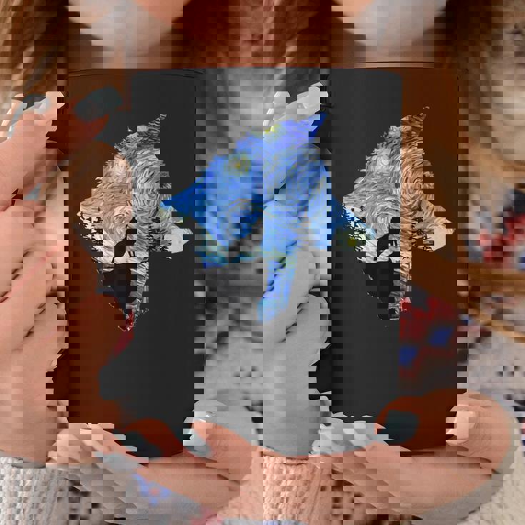 ヴィンセント・ヴァン・ゴッホ作 星月夜狼 有名な絵画 コーヒーマグ 面白い贈り物