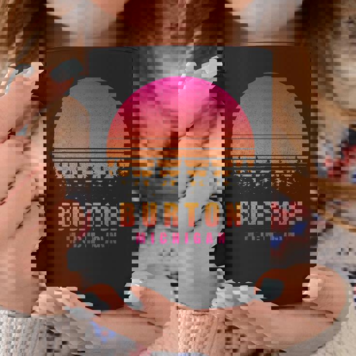 ヴィンテージ Burton Michigan Mi レトロ 70年代 80年代 グラフィック お土産 コーヒーマグ 面白い贈り物