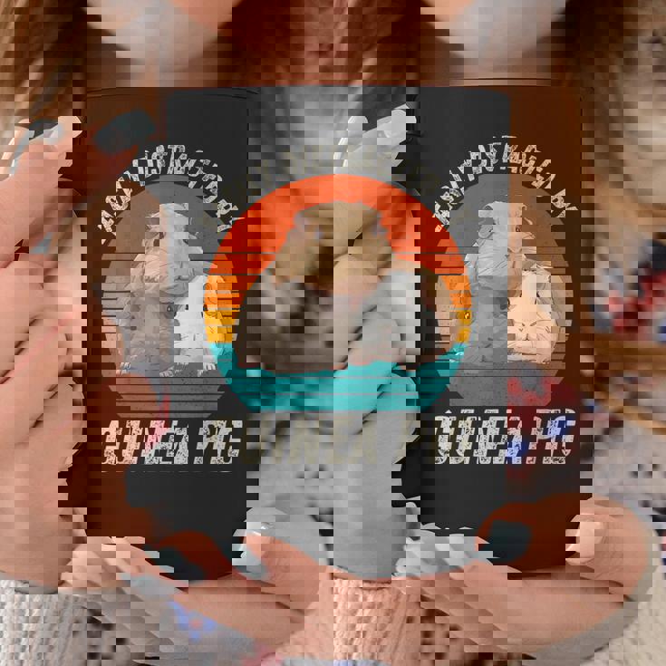 ヴィンテージ Easy Distracted By モルモット レトロ モルモット コーヒーマグ 面白い贈り物