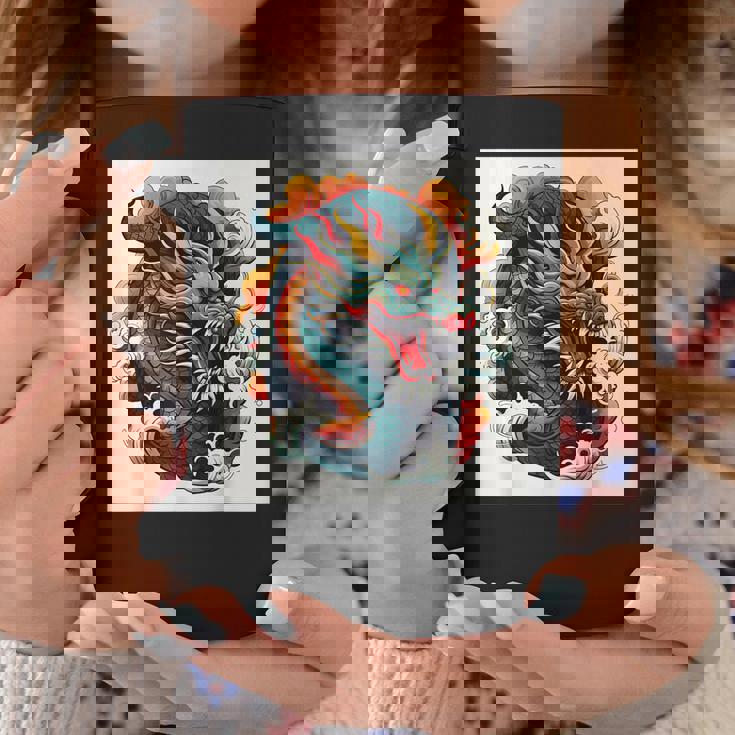 ヴィンテージ タトゥー アート ドラゴン コーヒーマグ 面白い贈り物