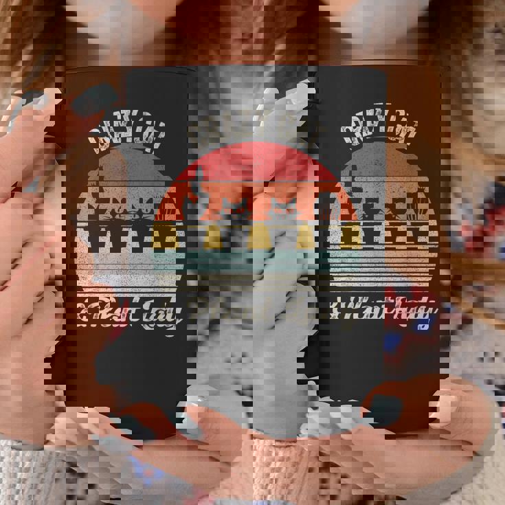 ヴィンテージ レトロ クレイジー キャット & プラント レディ サボテン 多肉植物 ママ コーヒーマグ 面白い贈り物