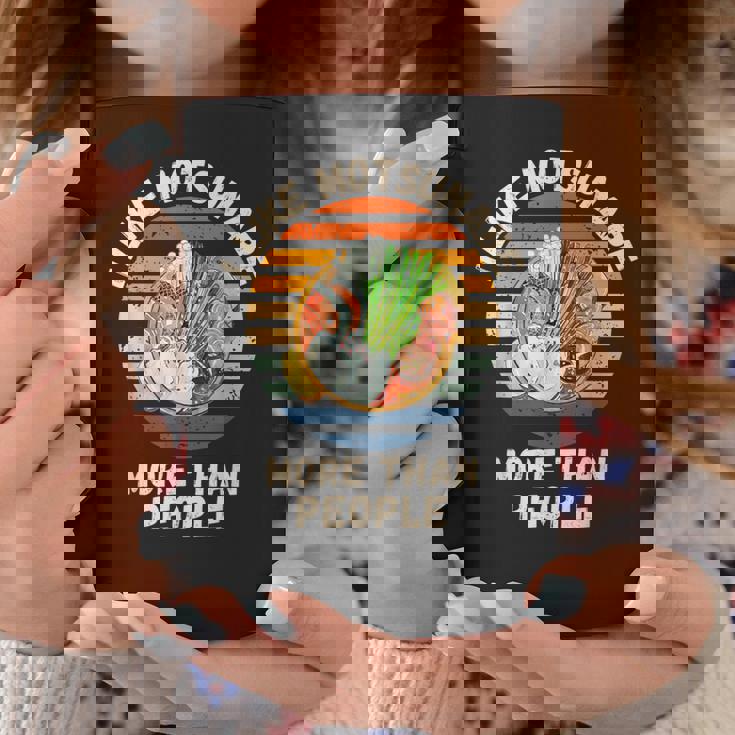 ヴィンテージ 人よりモツナベが好き レトロ もつ鍋 コーヒーマグ 面白い贈り物