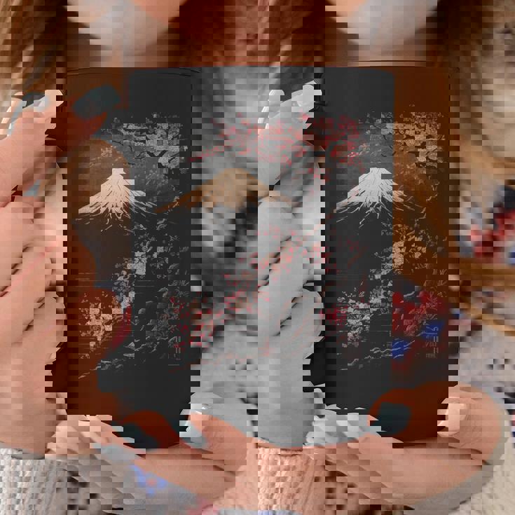 ヴィンテージ 桜 富士山 日本アート 日本 グラフィック コーヒーマグ 面白い贈り物