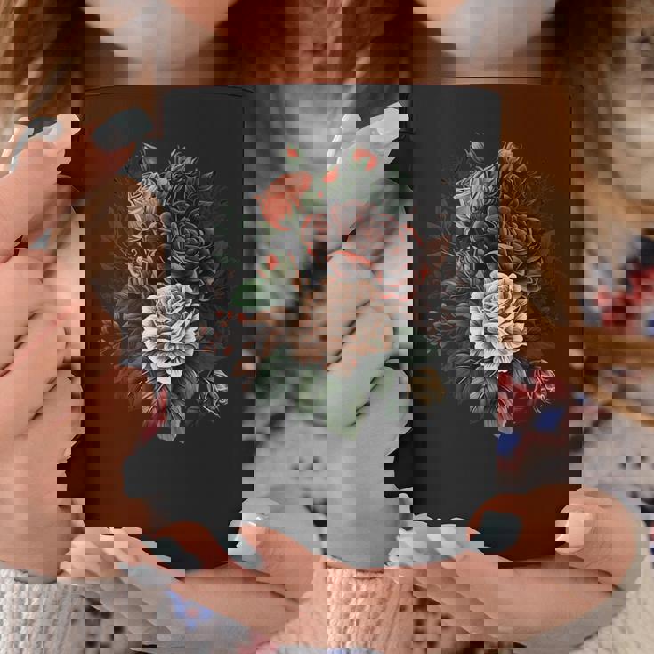 ヴィンテージ 薔薇 花 花 イラスト 花 コーヒーマグ 面白い贈り物