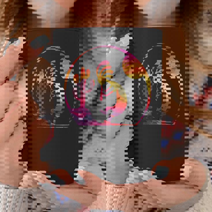 ヴィンテージネイティブアメリカンシンボル サンセット ココペリ コーヒーマグ 面白い贈り物