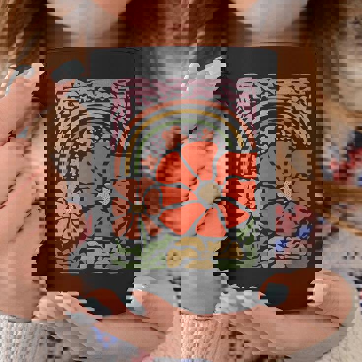 ヴィンテージフラワーレトロルックナチュラルヒッピーバイブ。 コーヒーマグ 面白い贈り物