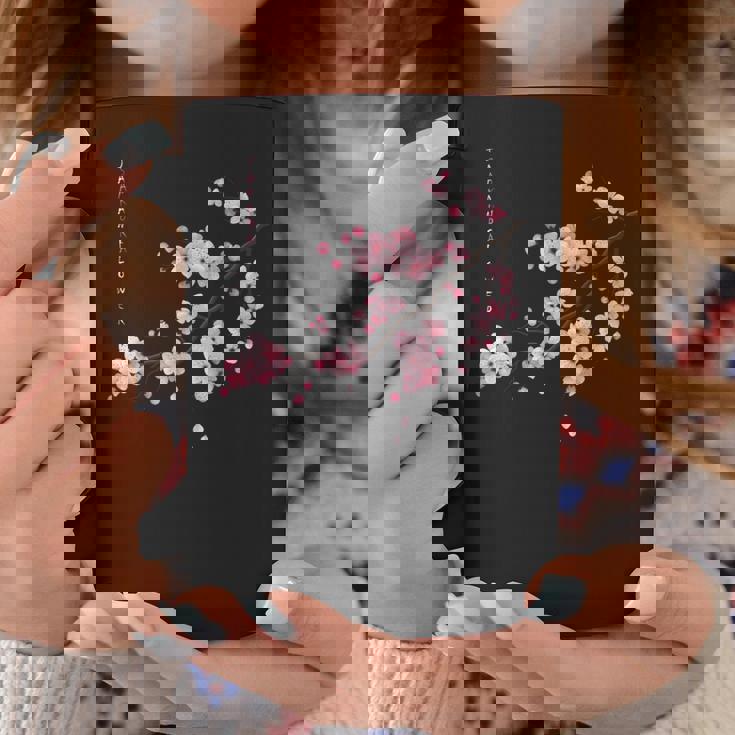 ヴィンテージ桜 日本の桜の花グラフィカルアート コーヒーマグ 面白い贈り物