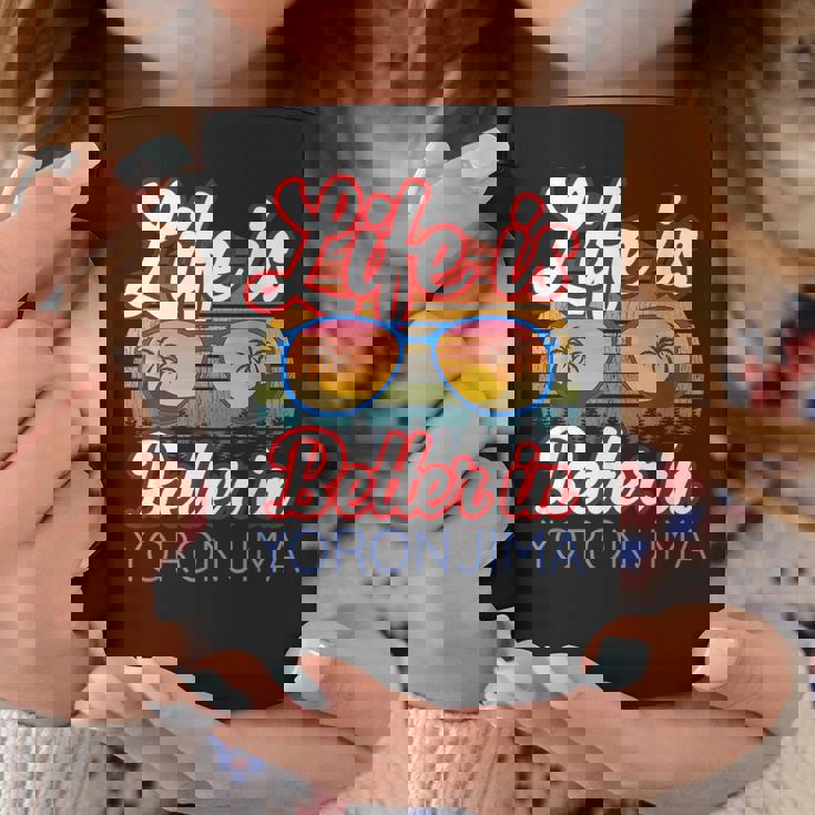 与論島おみやげ 与論島ビーチリゾートでの生活はもっといい コーヒーマグ 面白い贈り物