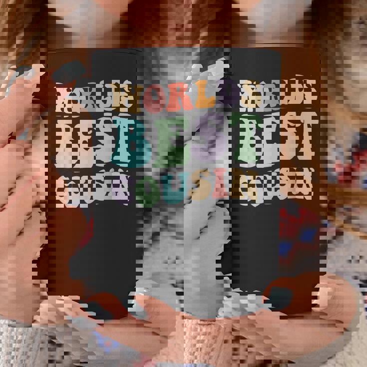 世界最高のいとこレトログラフィック – 楽しくカラフルないとこ コーヒーマグ 面白い贈り物