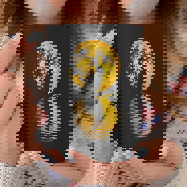 中秋節月 うさぎ シルエット 月餅 恋人 コーヒーマグ 面白い贈り物