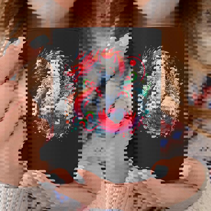 九尾狐 きつね竜 コーヒーマグ 面白い贈り物