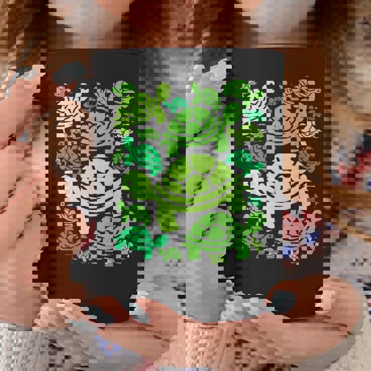 亀柄 カートゥーン アウトライン 面白いカメ コーヒーマグ 面白い贈り物