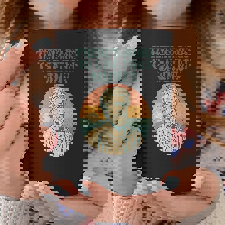 人生にはお金以上のものがあります 哲学者古代 コーヒーマグ 面白い贈り物