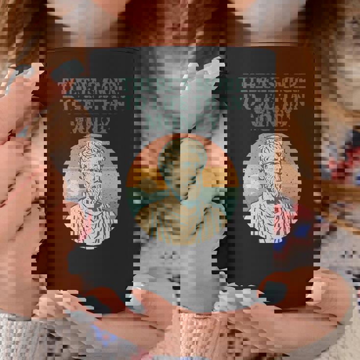 人生にはお金以上のものがあります 哲学者古代 長袖tシャツ コーヒーマグ 面白い贈り物