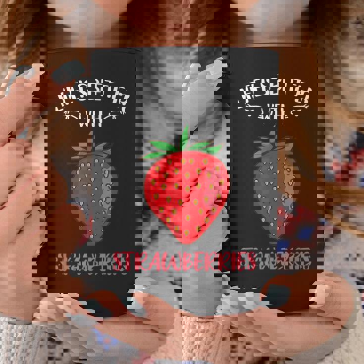 人生はイチゴとベターです コーヒーマグ 面白い贈り物