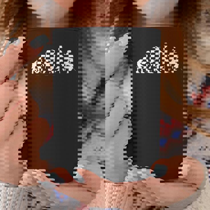 人類の進化 ネタ クラシック音楽 チェリスト 音楽家 音楽好き おもしろ デザイン チェロ コーヒーマグ 面白い贈り物