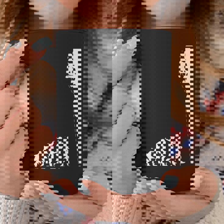 人類の進化 ロッククライミング エイドクライミング フリークライミング アルパインクライミング 登攀 登山 ボルダリング コーヒーマグ 面白い贈り物