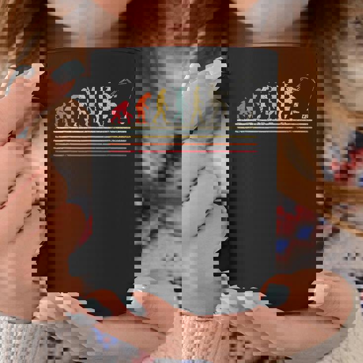 人類の進化 釣り竿 漁師 釣り人 面白い 釣り フィッシング サプライズ おもしろ アイデア 釣り コーヒーマグ 面白い贈り物