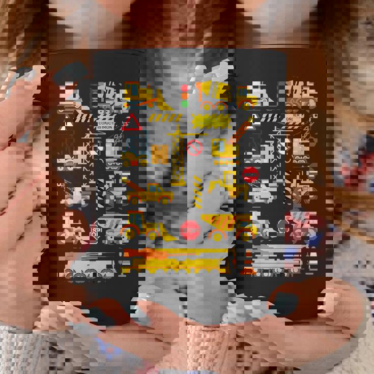 働く車 工事車両 面白いtシャツ イラスト かわいい キッズ 子供用 メンズ おもしろグッズ 子供 男の子 コーヒーマグ 面白い贈り物