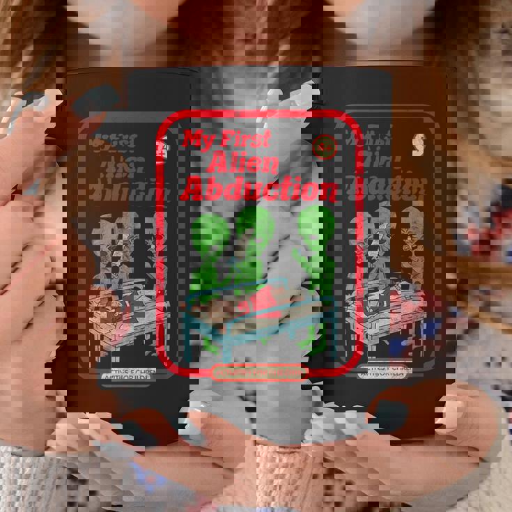 初めてのエイリアンアブダクション ヴィンテージチャイルドゲーム ホラーゴスパンク コーヒーマグ 面白い贈り物