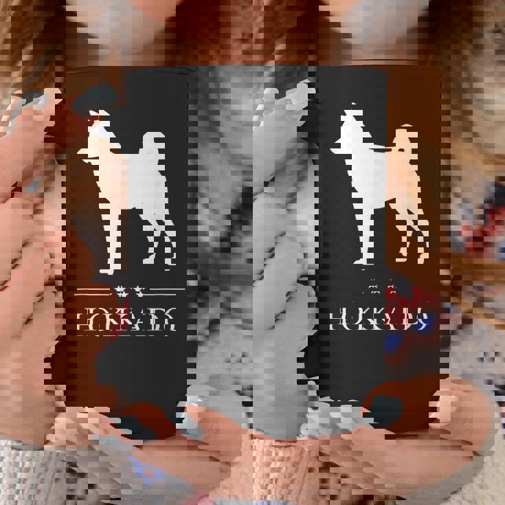 北海道犬 白シルエット コーヒーマグ 面白い贈り物