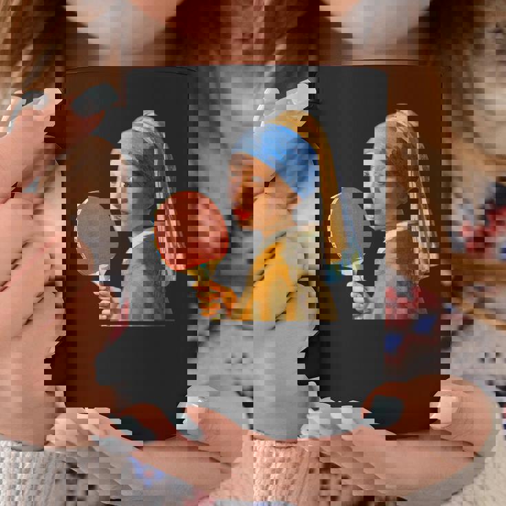 卓球 面白いtシャツ ボール ピンポン おもしろ 服 ネタ メンズ 卓球部 おもしろグッズ 大人 子供 コーヒーマグ 面白い贈り物