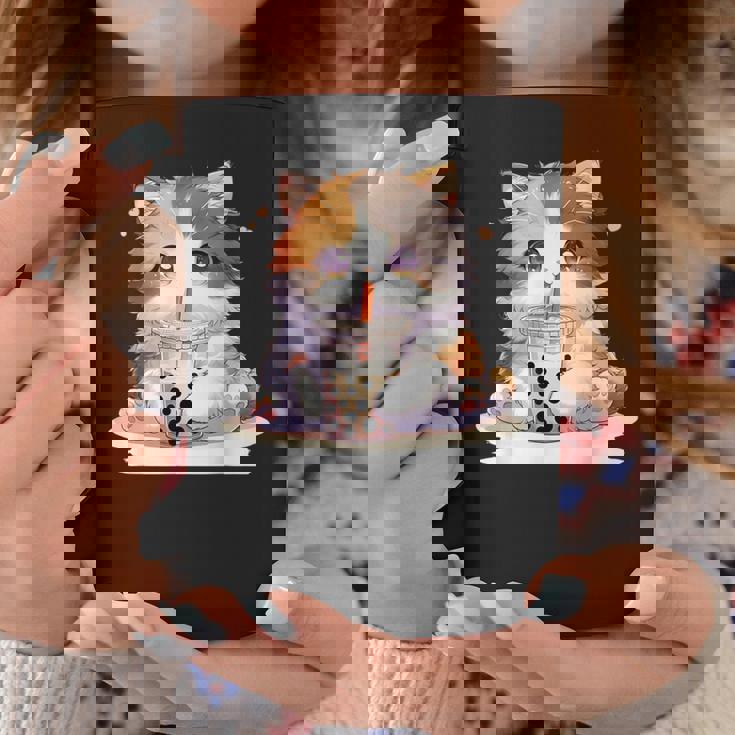 原宿竹下通りの可愛い子猫 アニメ好き オタクを癒すタピオカ茶 コーヒーマグ 面白い贈り物