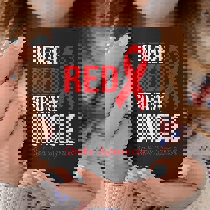 叔父さんの脳卒中啓発のために赤を着ています コーヒーマグ 面白い贈り物