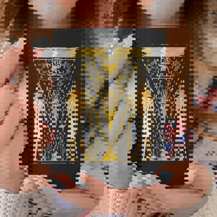 古代エジプトの神アヌビス ケメティックネーターアンプ コーヒーマグ 面白い贈り物