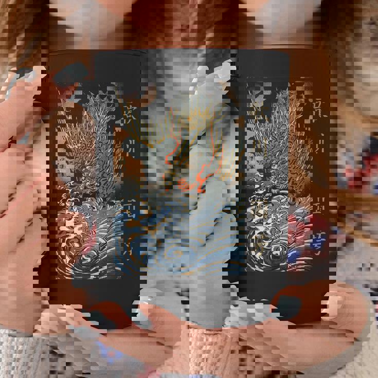 和龍 波 歌川国吉 浮世絵 伝統 コーヒーマグ 面白い贈り物