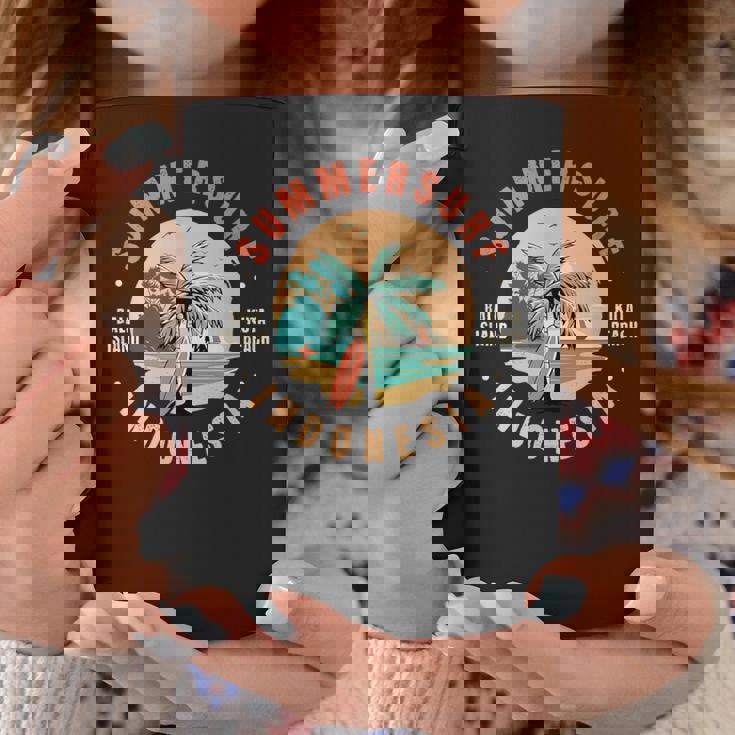 夏のサーフ、バリ島、クタビーチ、インドネシア旅行 コーヒーマグ 面白い贈り物