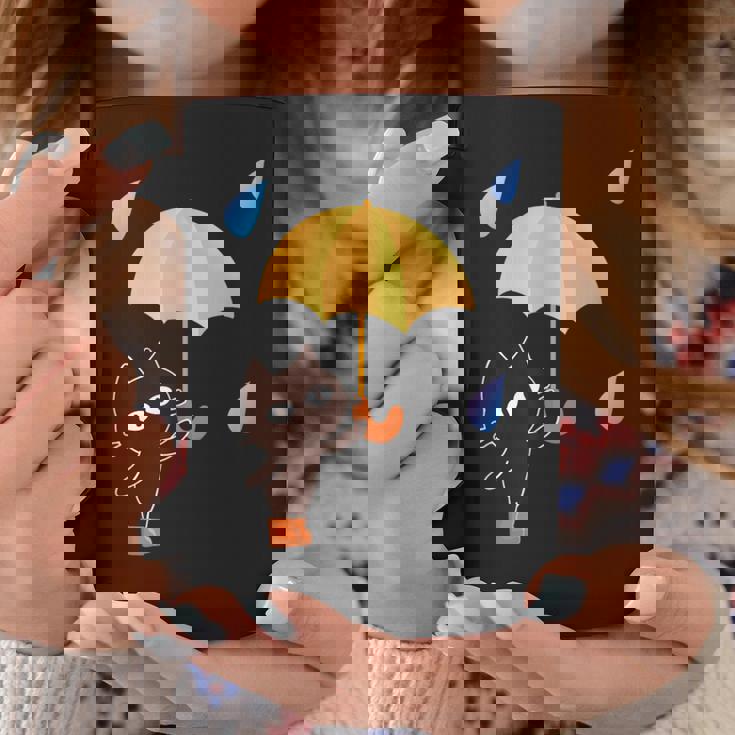 大人かわいい絵本の猫 雨の日 コーヒーマグ 面白い贈り物