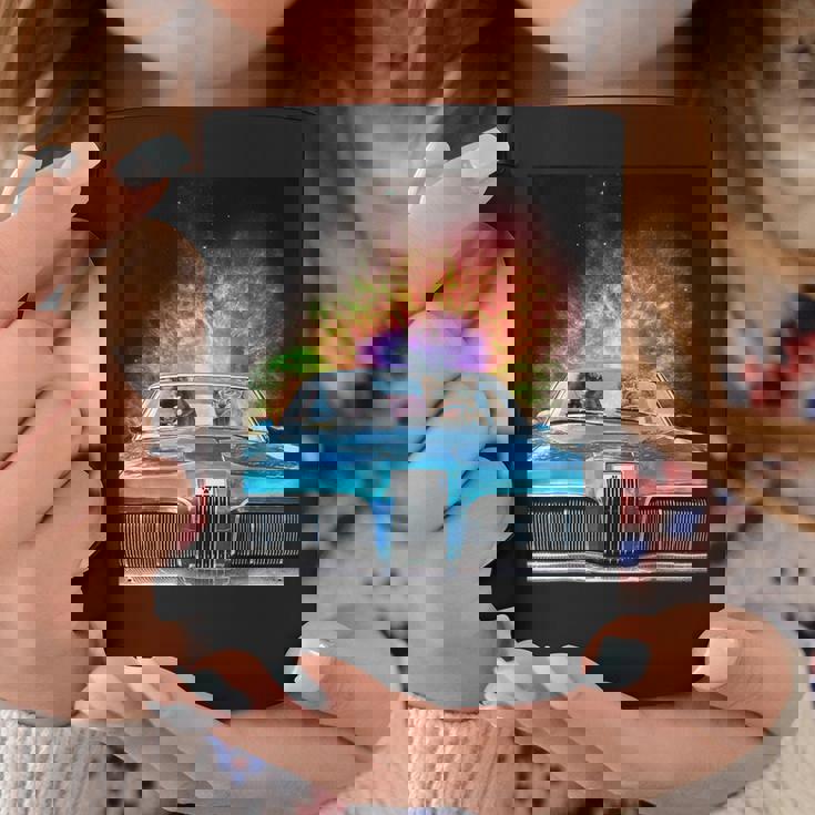 宇宙 銀河 猫 運転 車 コーヒーマグ 面白い贈り物