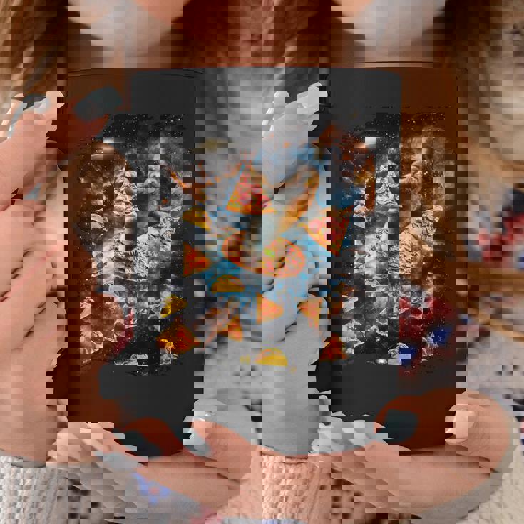 宇宙でピザタコスを食べるギャラクシーナマケモノ コーヒーマグ 面白い贈り物