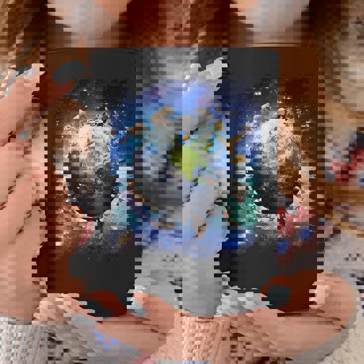 宇宙地球動物グループシーン コーヒーマグ 面白い贈り物