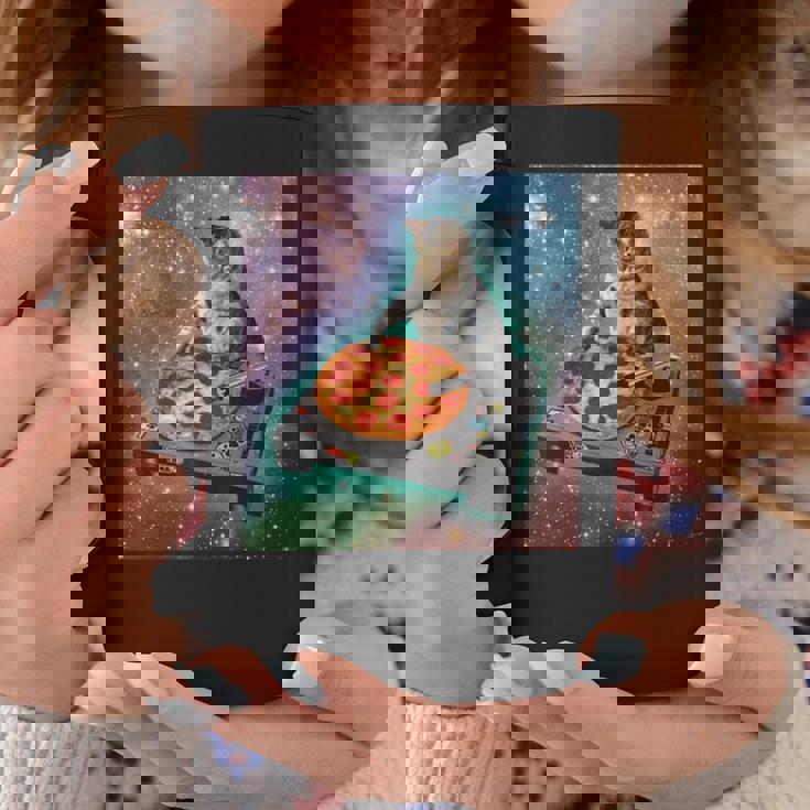 宇宙宇宙 ギャラクシー 宇宙 猫 ピザ Dj 面白い かわいい コズミック コーヒーマグ 面白い贈り物