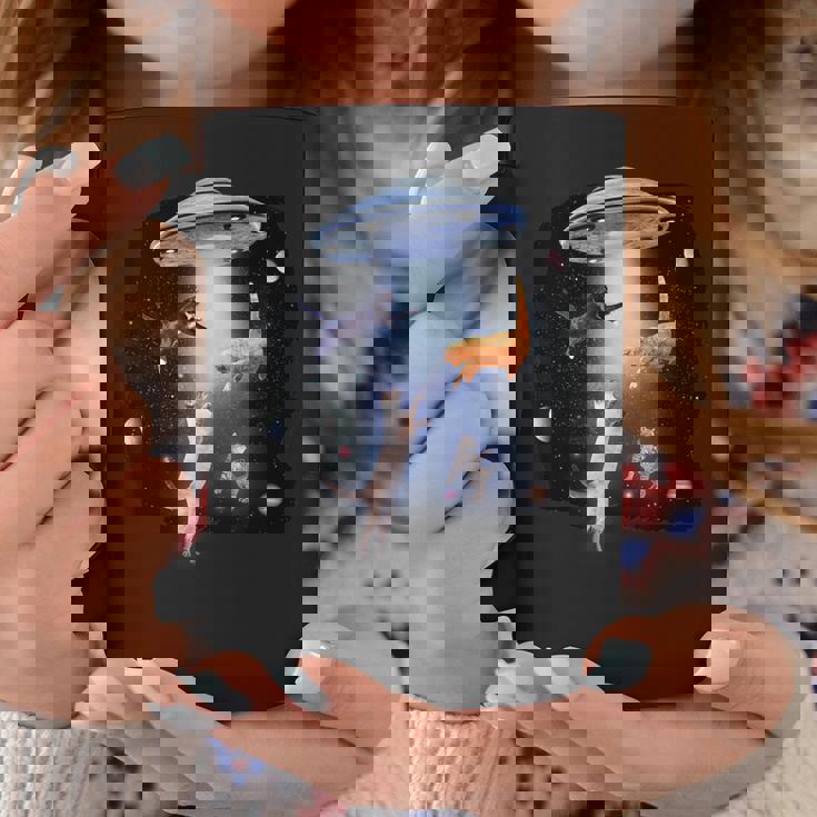 宇宙猫 面白い宇宙猫銀河ufoエイリアンアブダクション コーヒーマグ 面白い贈り物