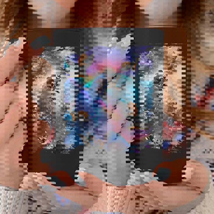 宇宙猫 乗馬サメ ギャラクシー レインボーキャット オンシャークス コーヒーマグ 面白い贈り物